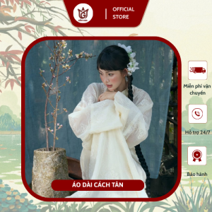 Áo Dài Gấm Hoa Tuyết Mai