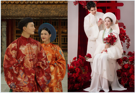 Áo dài cưới ngày xưa hiện đại