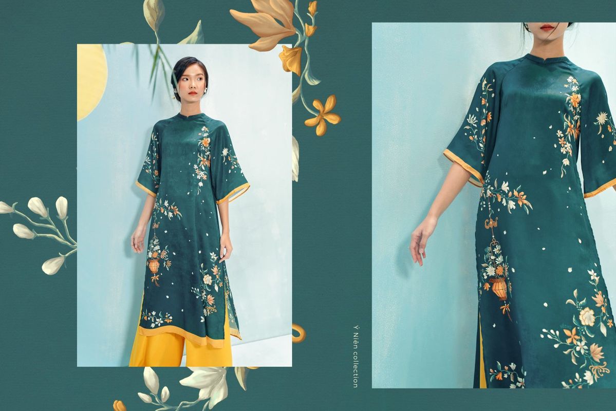 Áo dài truyền thống 4 tà avt