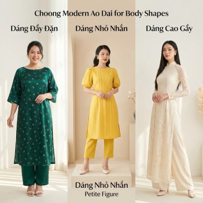chọn áo dài cách tân theo dáng người