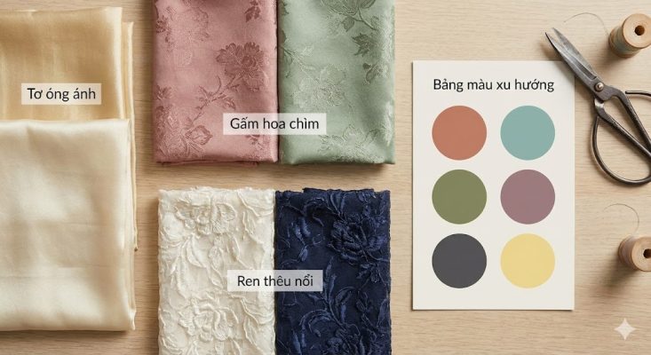 Xu hướng vải và màu sắc áo dài cách tân 2026