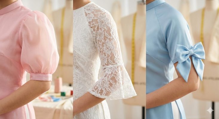 Các kiểu giáng tay áo dài cách tân tay lỡ trẻ trung