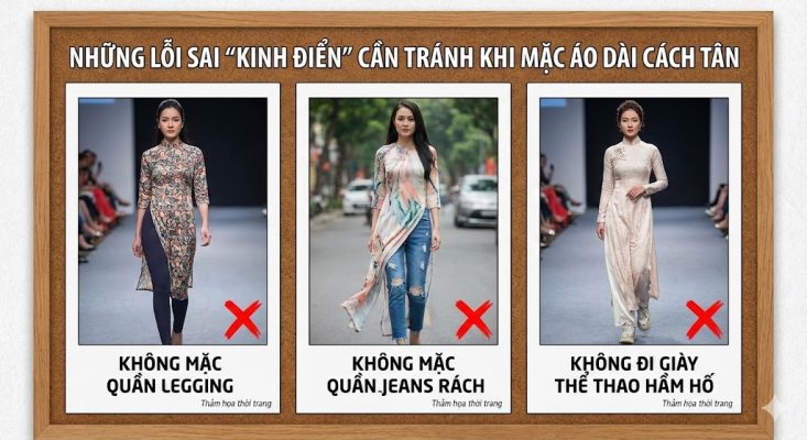 Những sai lầm kinh điển khi chọn quần phối với áo dài
