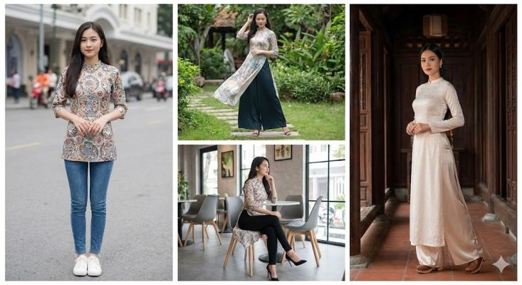 Tổng hợp các kiểu quần phối với áo dài cách tân đẹp nhất 2026