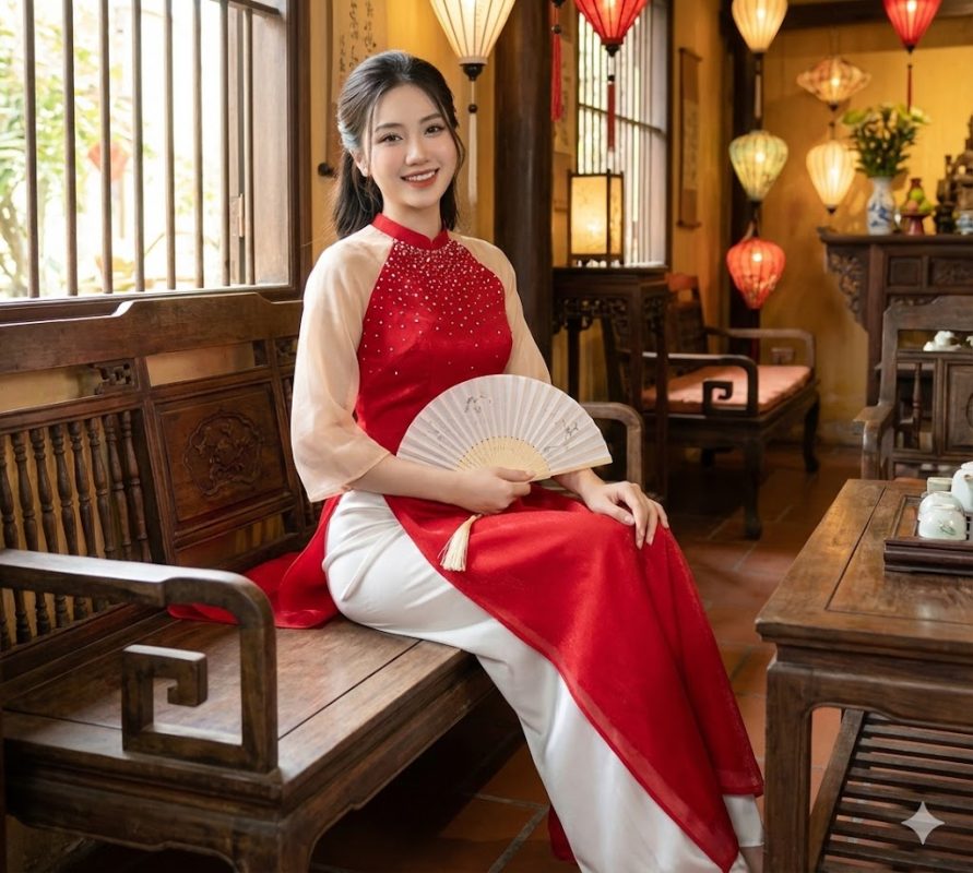 áo dài cách tân tay lỡ trẻ trung