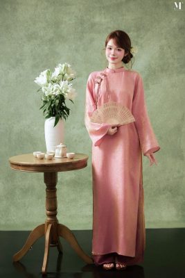 Áo dài truyền thống  cổ cao 