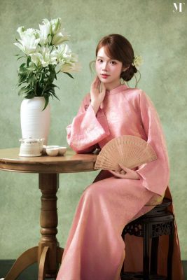 Áo dài truyền thống  cổ cao 